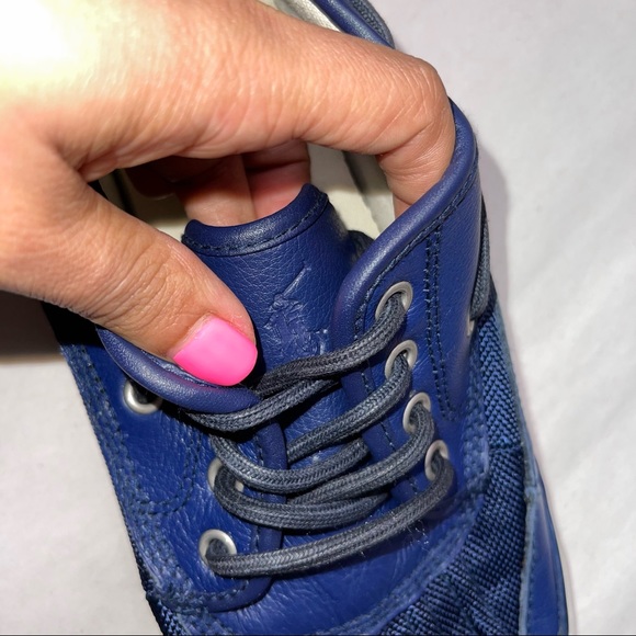 Polo Ralph Lauren Men's Navy Blue Parkstone low shoes sz 9.5 - Picture 3 of 11